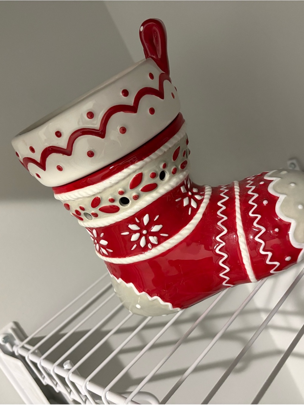 Scentsy Red and White Holiday Stocking Warmer - Picture 4 of 6